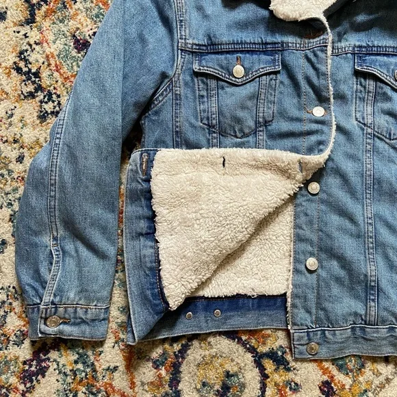 ❄️ Topman / ASOS Winter Sherpa Style Lined Denim / Jean Jacket ❄️ - Picture 2 of 16